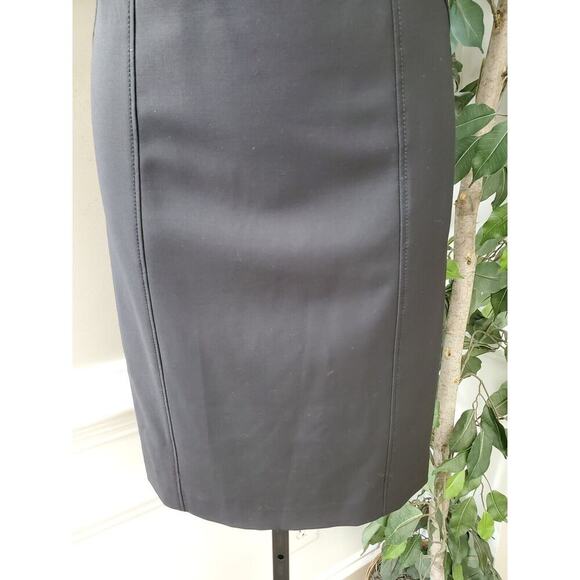 Ann Taylor Women's Black Virgin Wool Scoop Neck Short Sleeve Knee Length Dress 2 - Picture 4 of 10